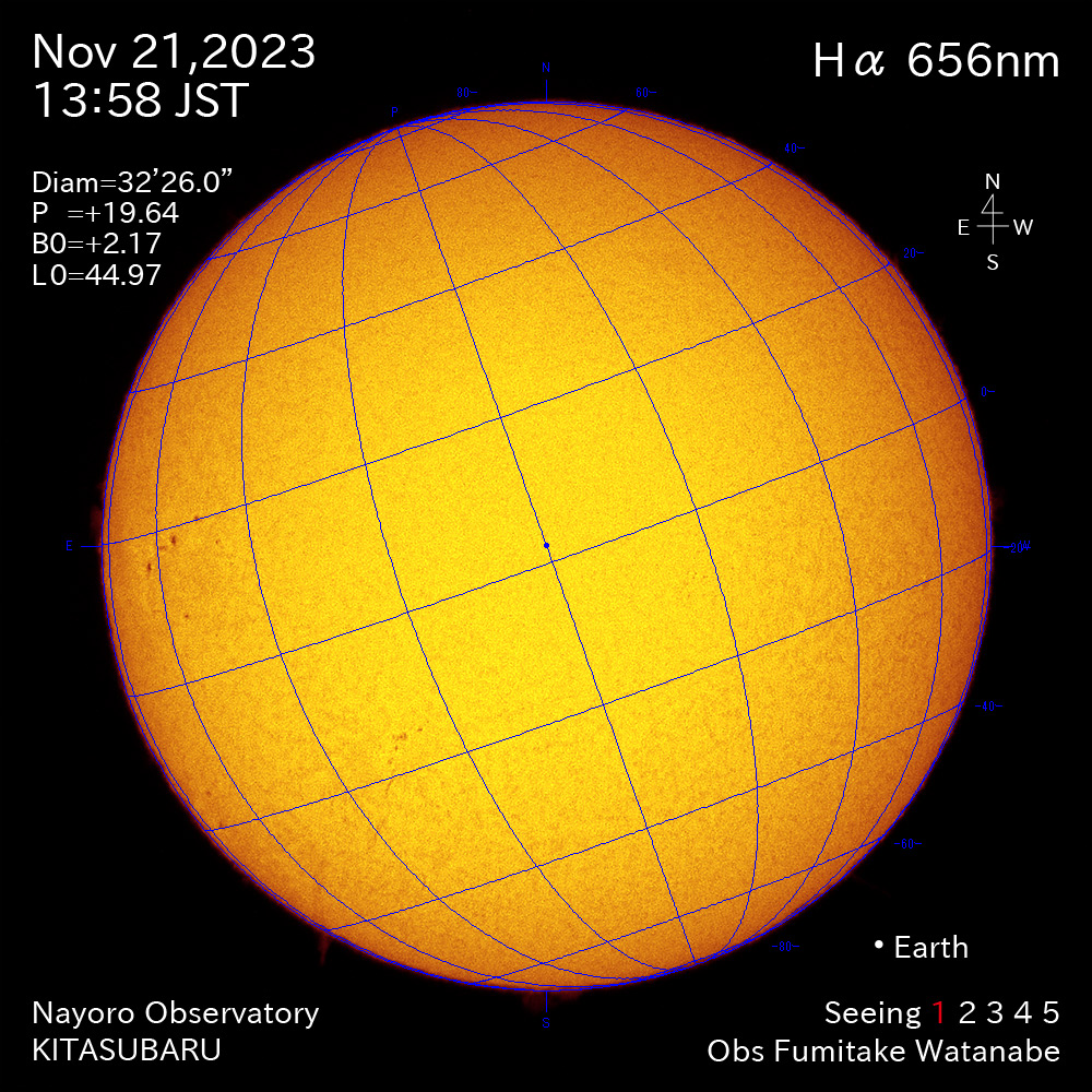 2022年11月21日 Ha波長の太陽