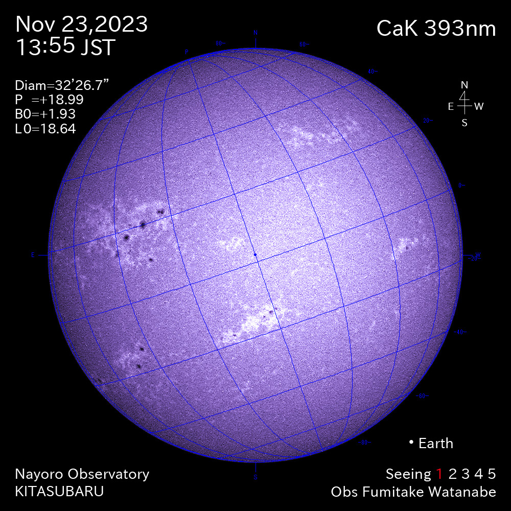 2022年11月23日 CaK波長の太陽