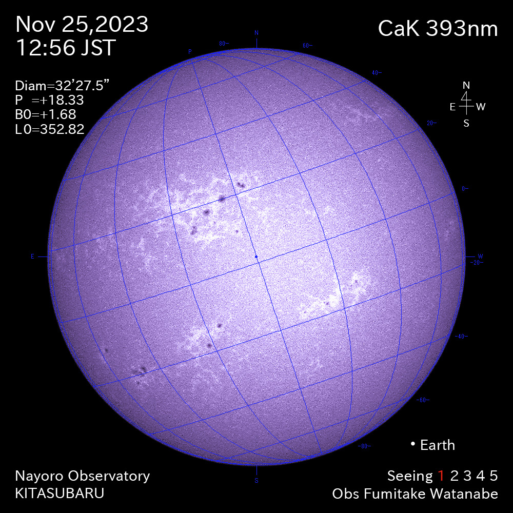 2022年11月25日 CaK波長の太陽