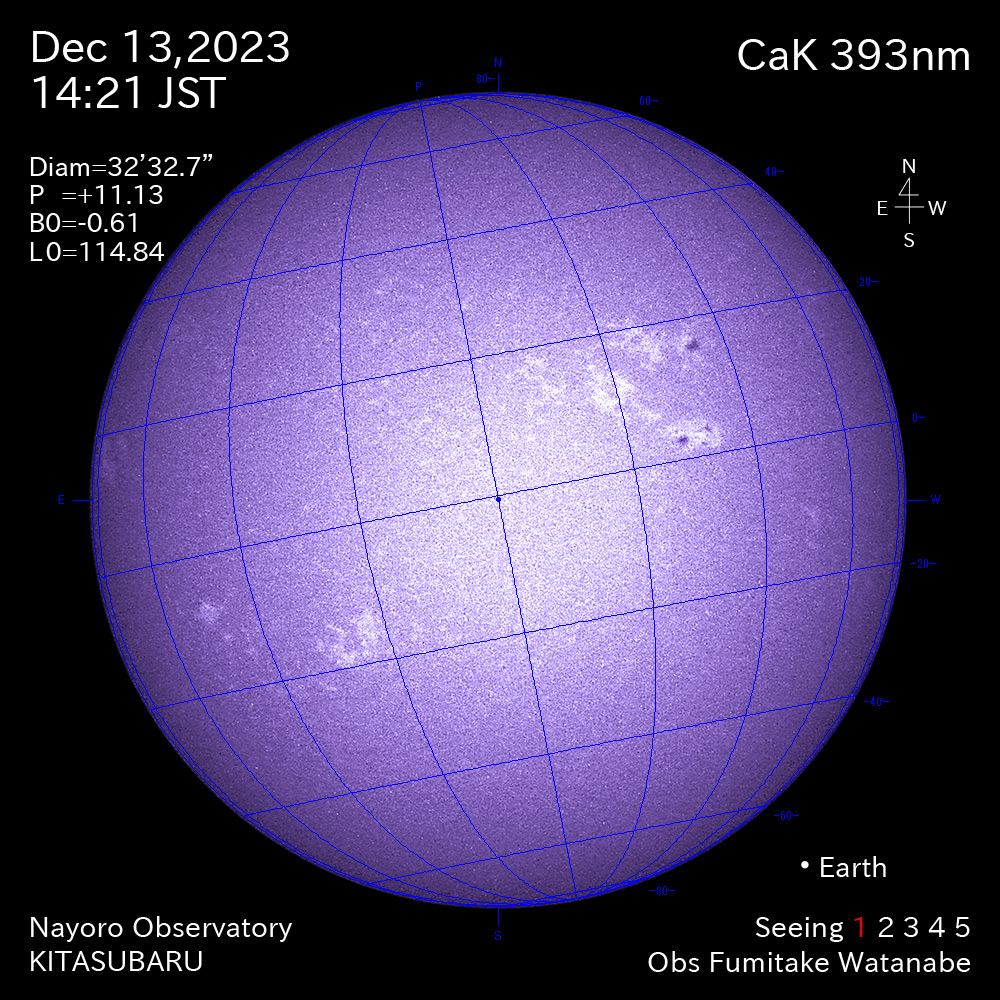 2022年12月13日 CaK波長の太陽