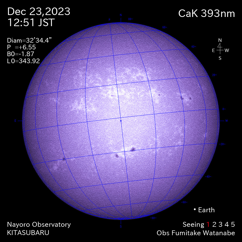 2022年12月23日 CaK波長の太陽
