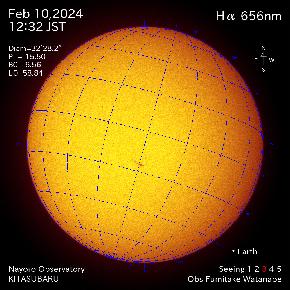 2024年2月10日 Ha波長の太陽