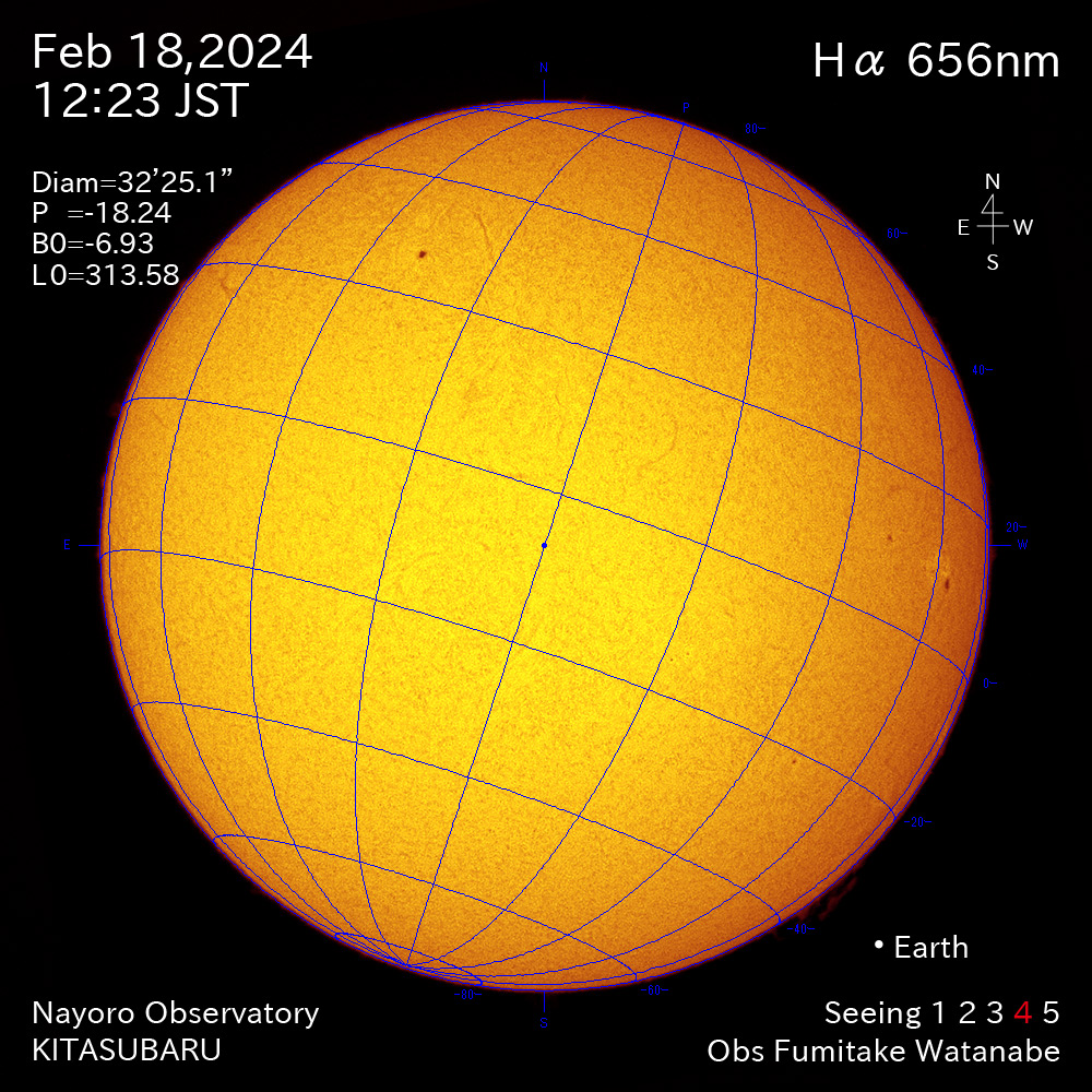 2024年2月18日 Ha波長の太陽