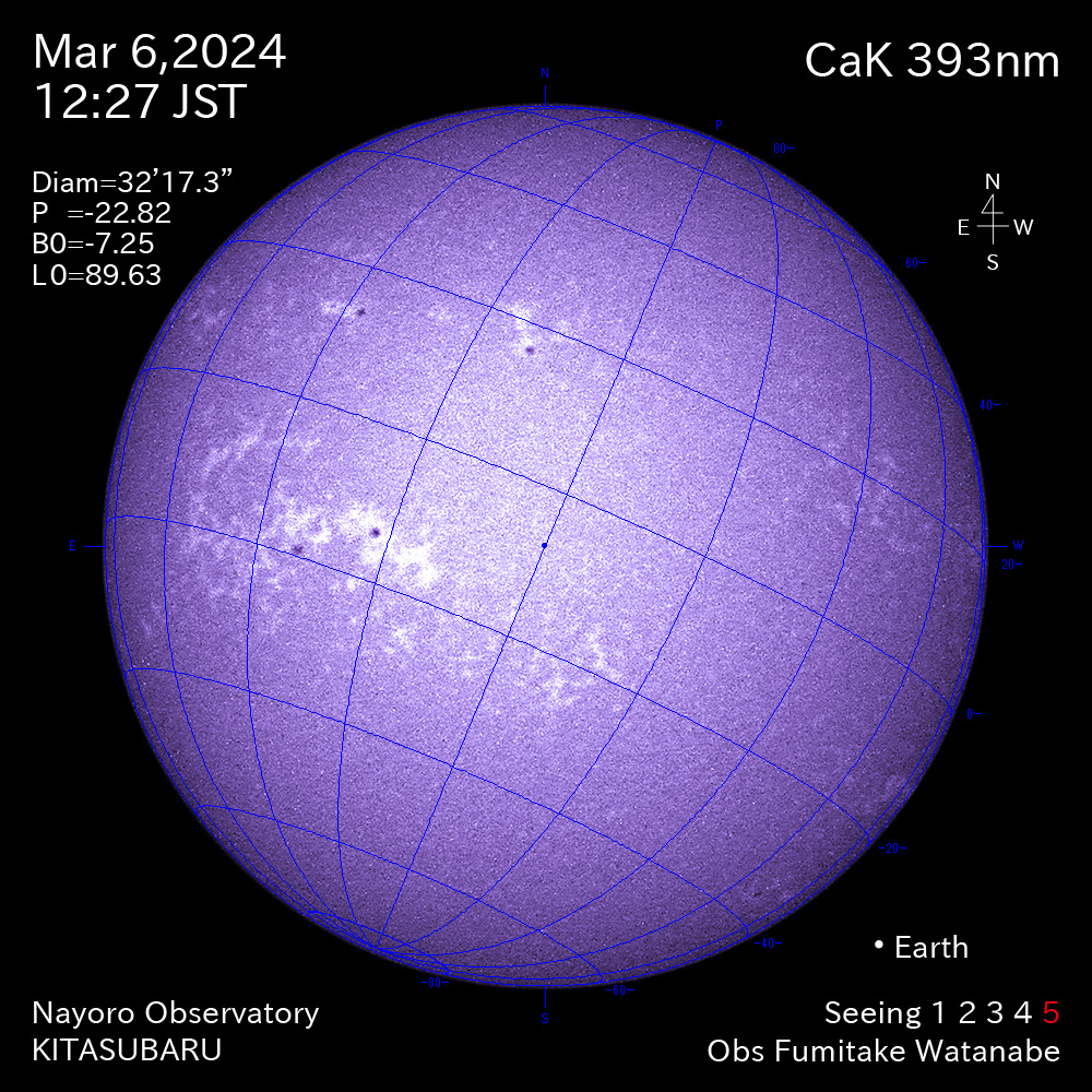 2024年3月6日 CaK波長の太陽