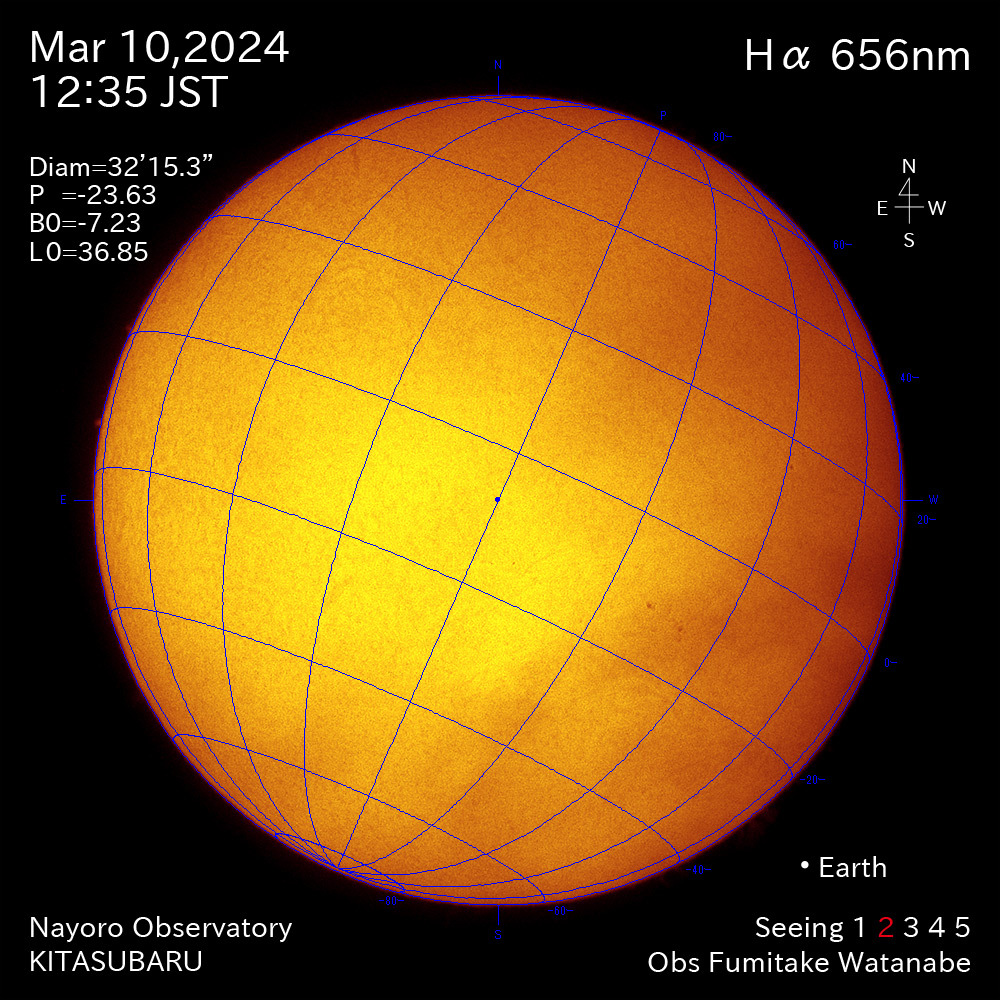 2024年3月10日 Ha波長の太陽