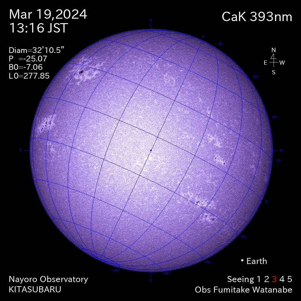 2024年3月19日 CaK波長の太陽