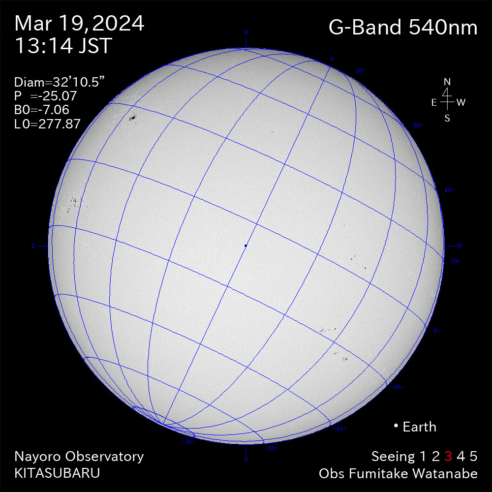 2024年3月19日 540nm波長の太陽