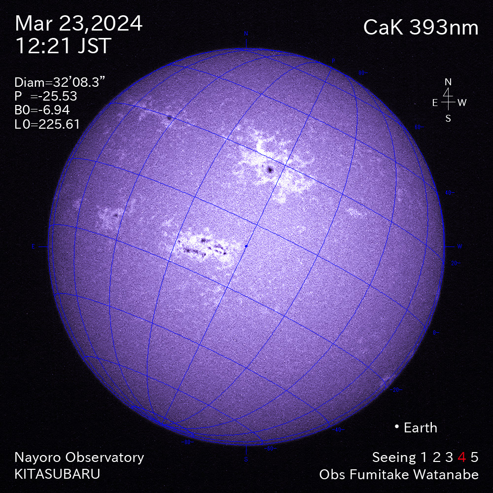 2024年3月23日 CaK波長の太陽