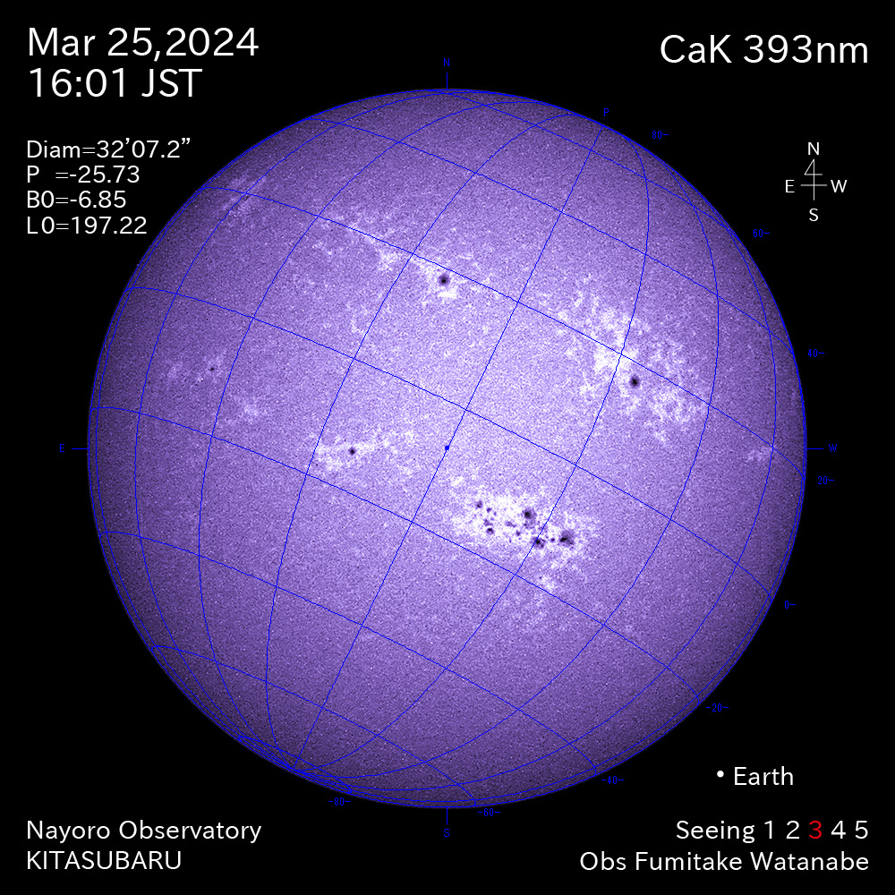 2024年3月25日 CaK波長の太陽