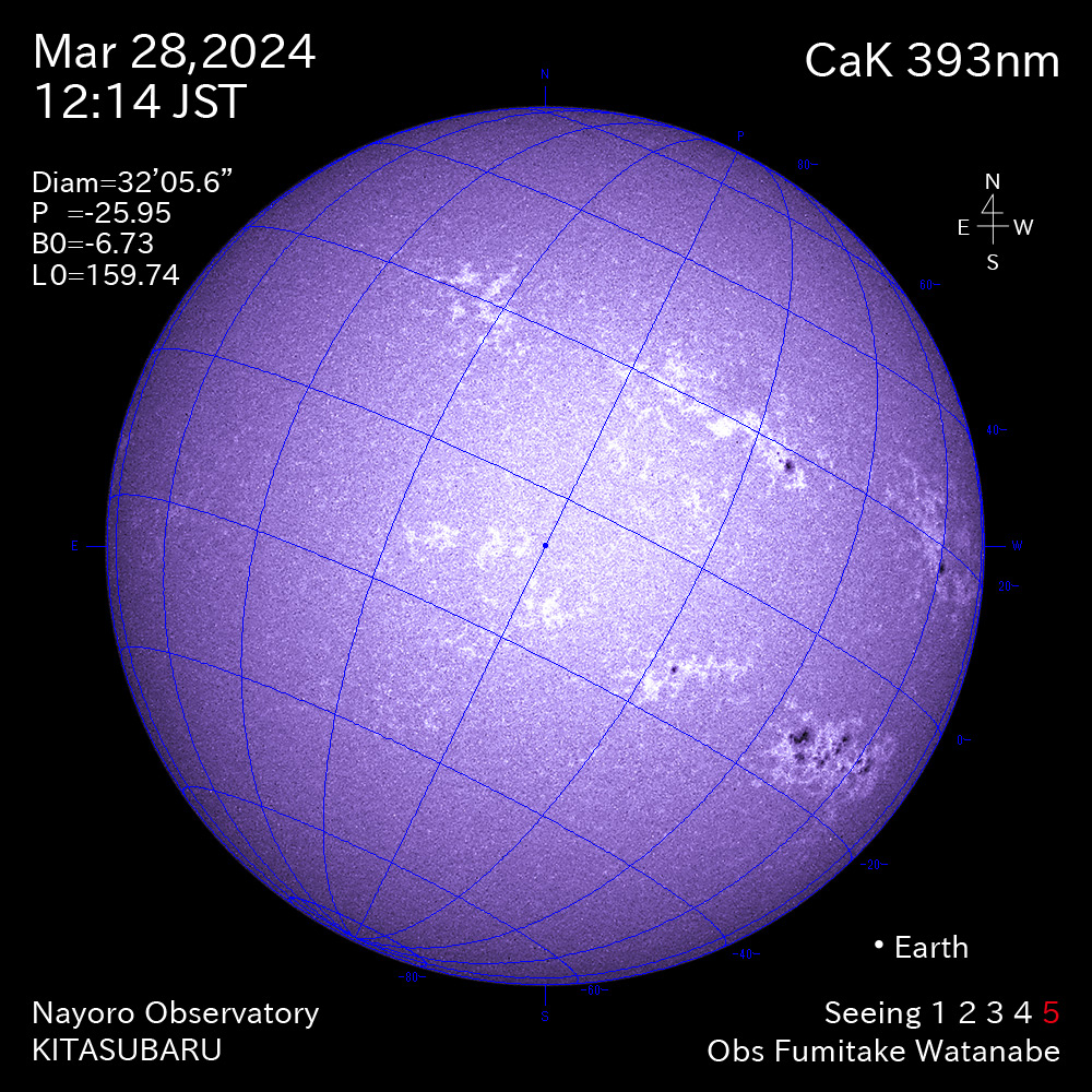 2024年3月28日 CaK波長の太陽