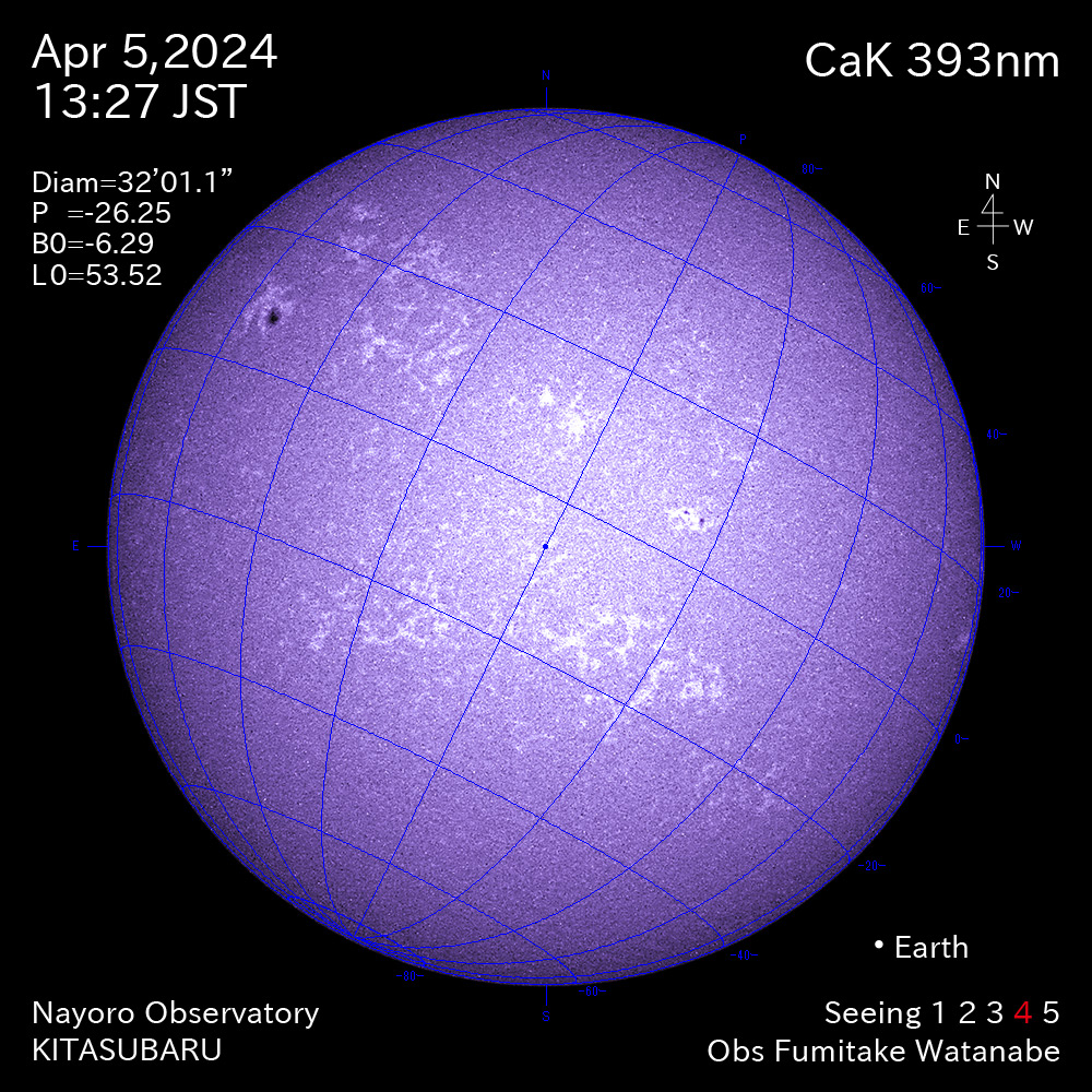 2024年4月5日 CaK波長の太陽