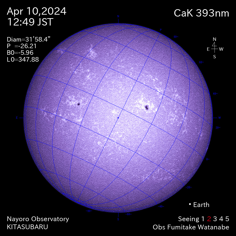 2024年4月10日 CaK波長の太陽