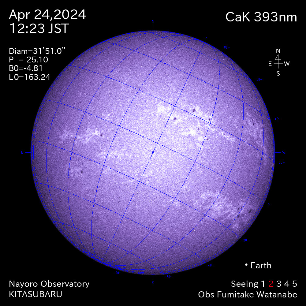 2024年4月24日 CaK波長の太陽