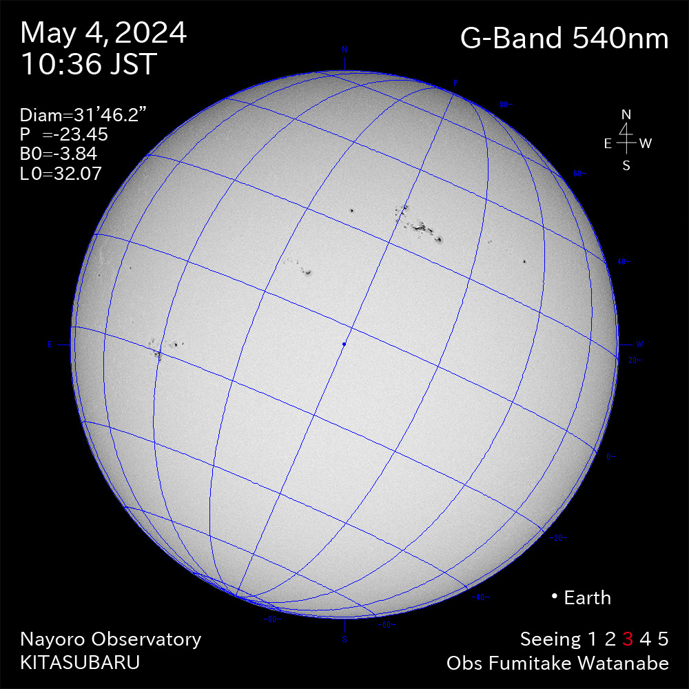2024年5月4日 540nm波長の太陽