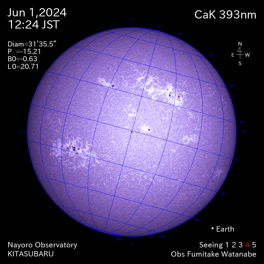 2024年6月1日 CaK波長の太陽