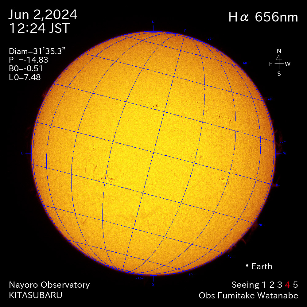 2024年6月2日 Ha波長の太陽