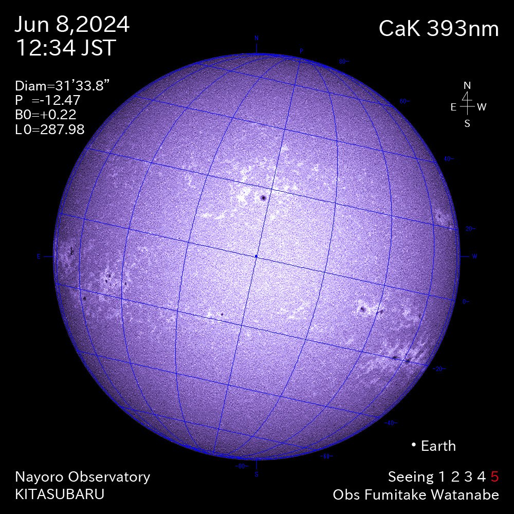 2024年6月8日 CaK波長の太陽