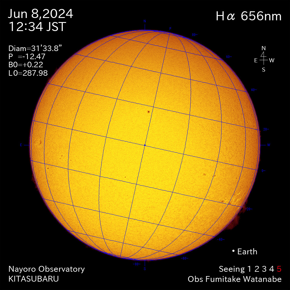 2024年6月8日 Ha波長の太陽