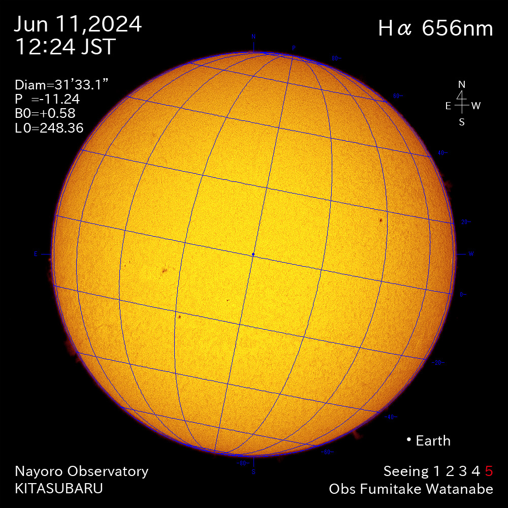 2024年6月11日 Ha波長の太陽