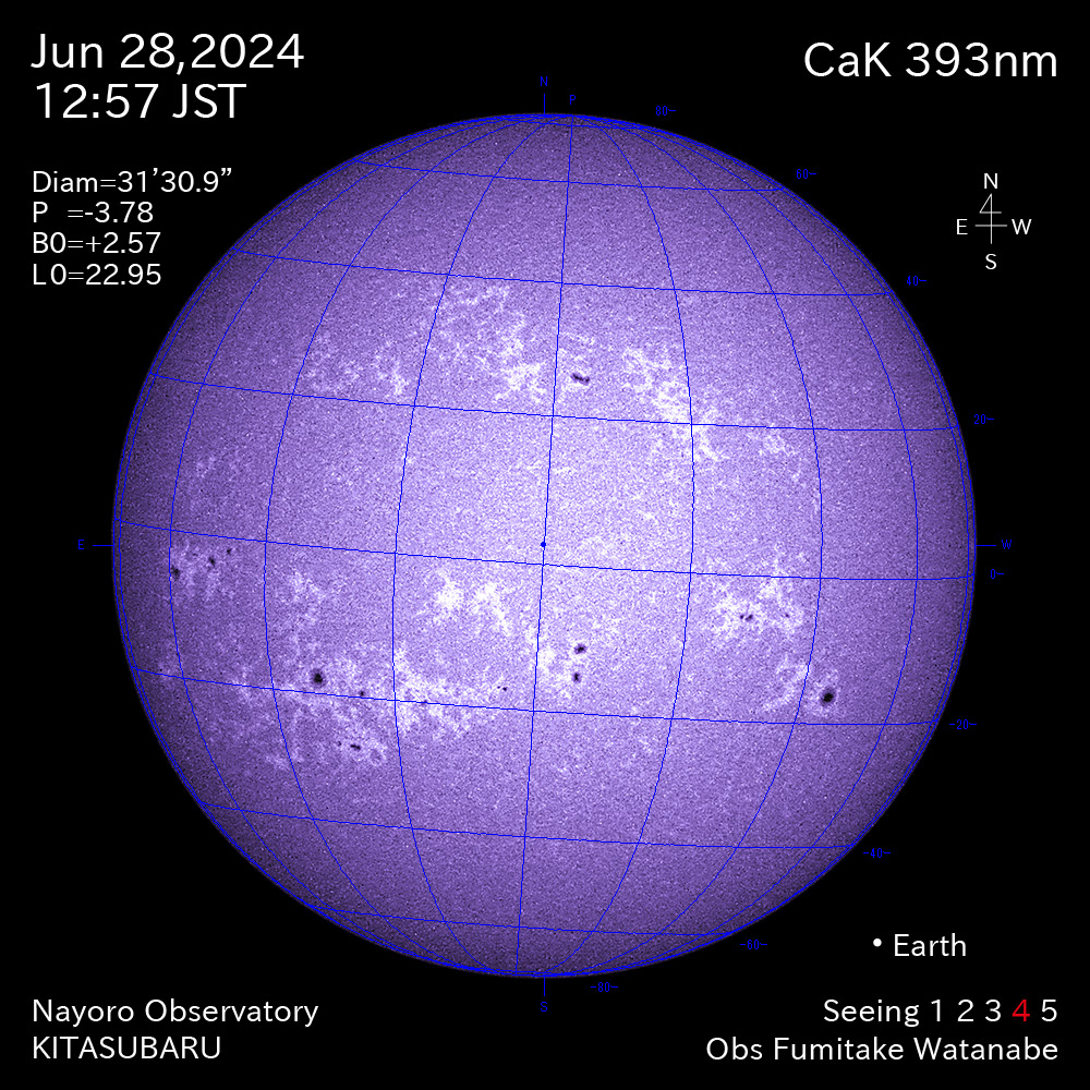 2024年6月28日 CaK波長の太陽
