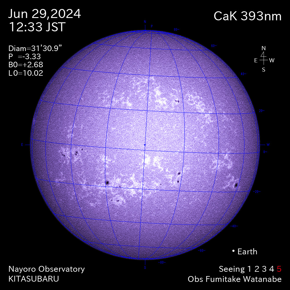 2024年6月29日 CaK波長の太陽