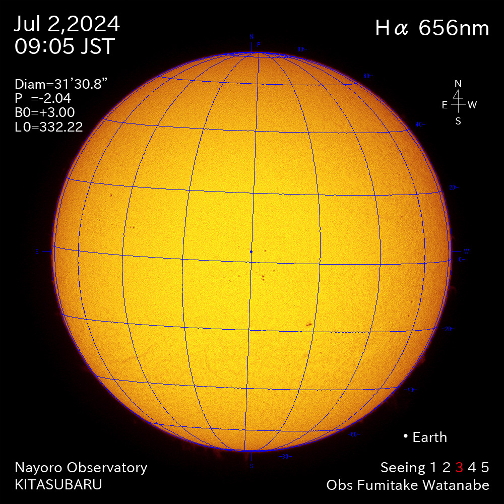 2024年7月2日 Ha波長の太陽
