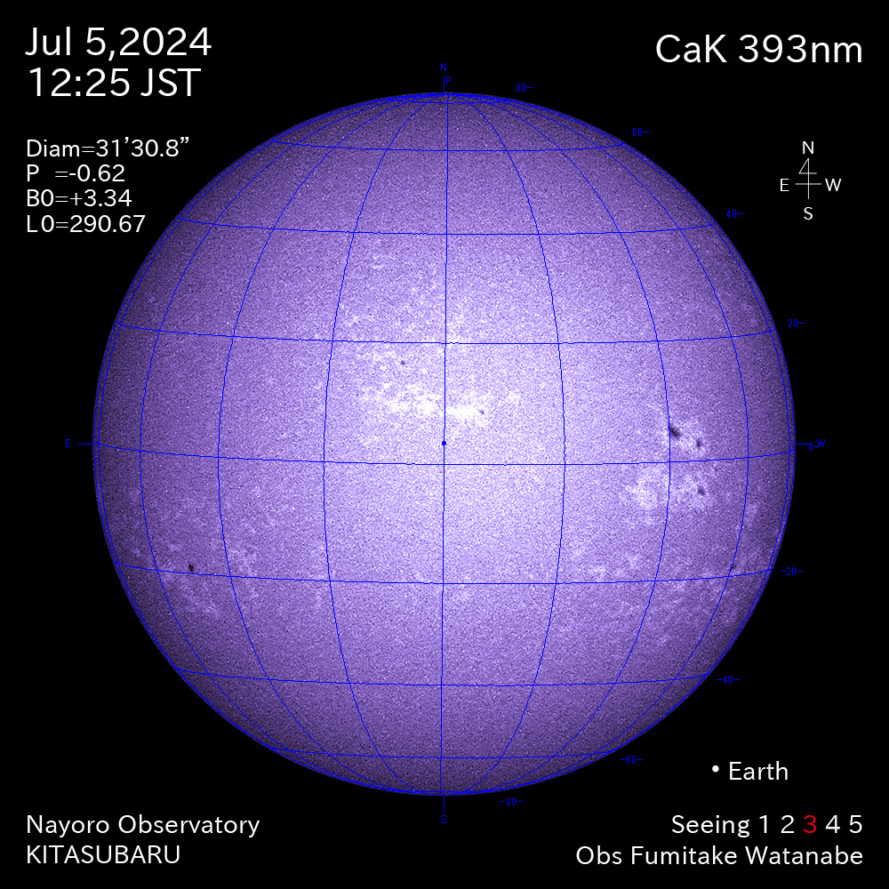 2024年7月5日 CaK波長の太陽