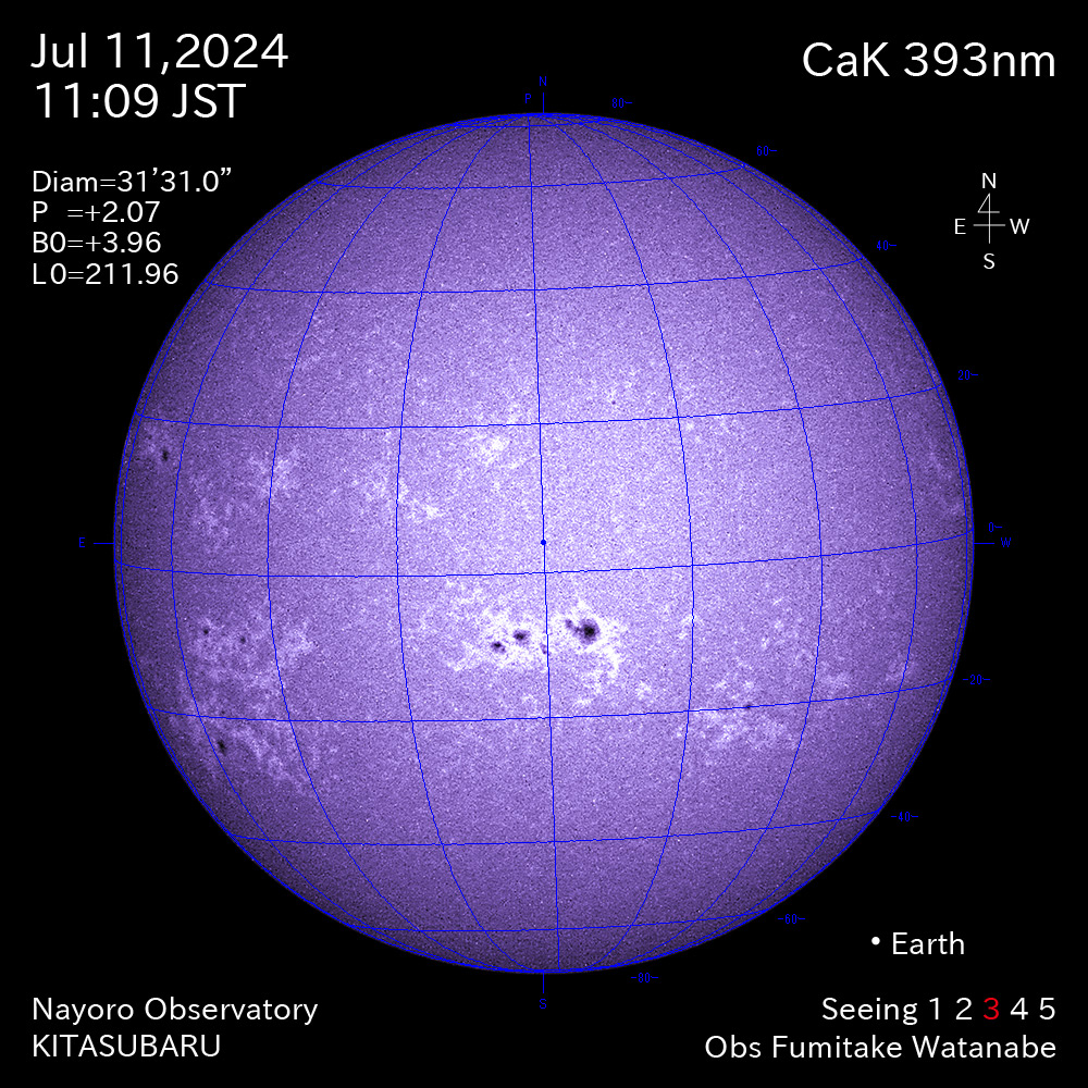 2024年7月11日 CaK波長の太陽