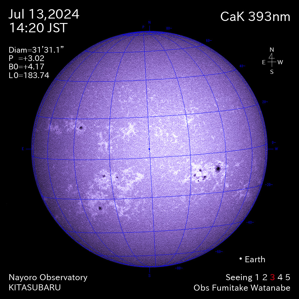 2024年7月13日 CaK波長の太陽