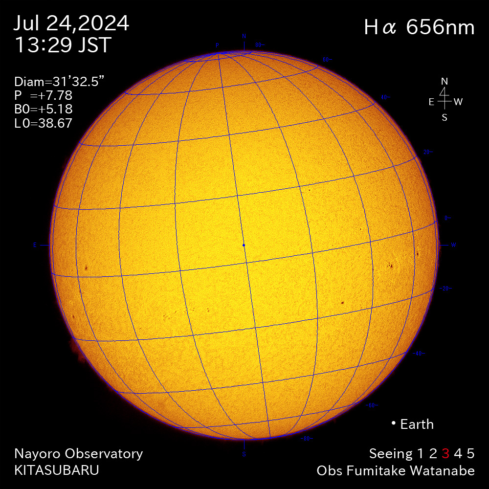 2024年7月24日 Ha波長の太陽