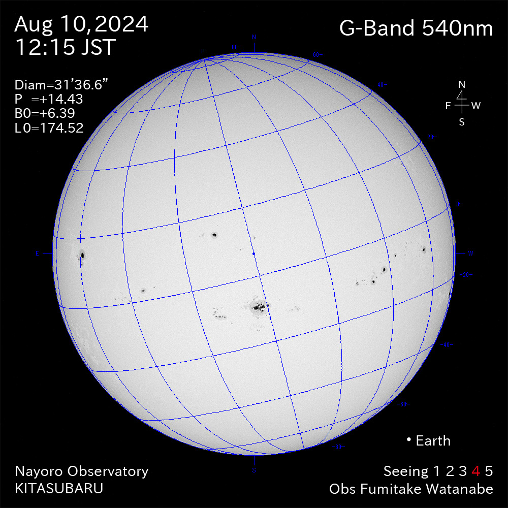 2024年8月10日 540nm波長の太陽