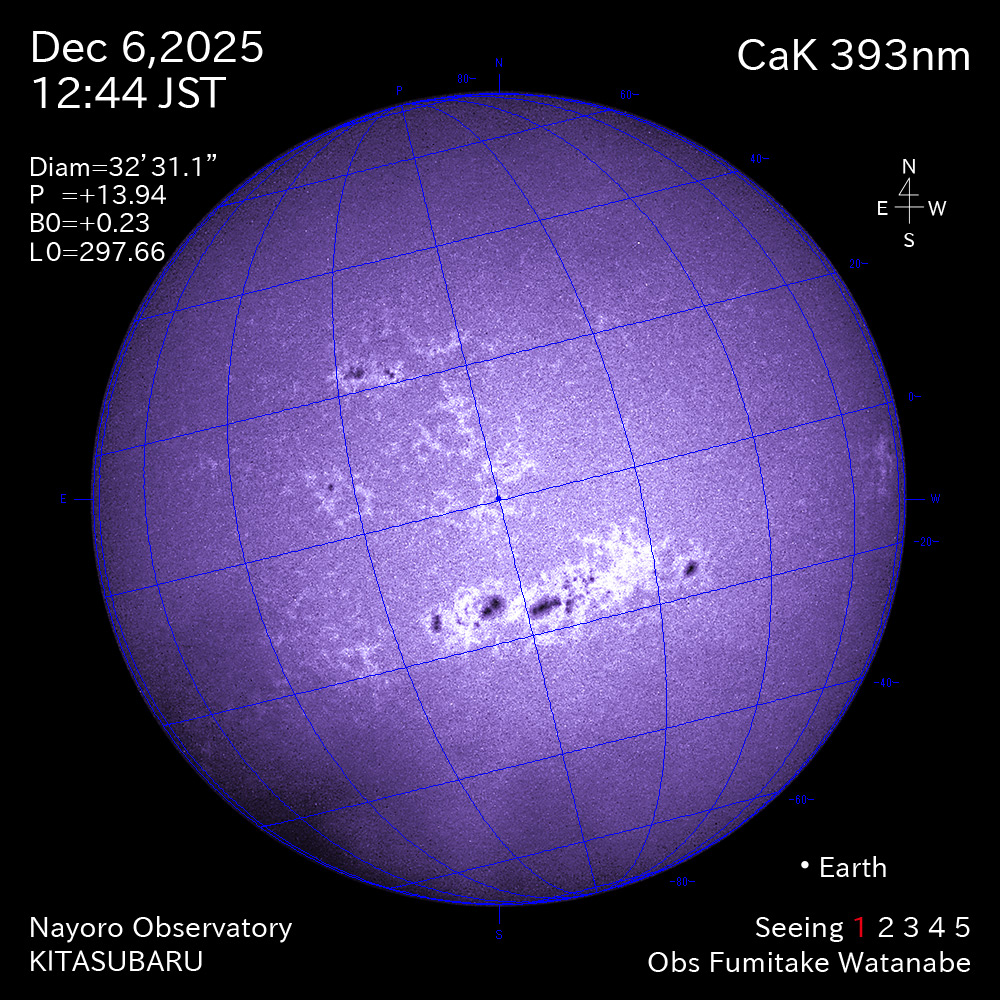2025年12月6日 CaK波長の太陽