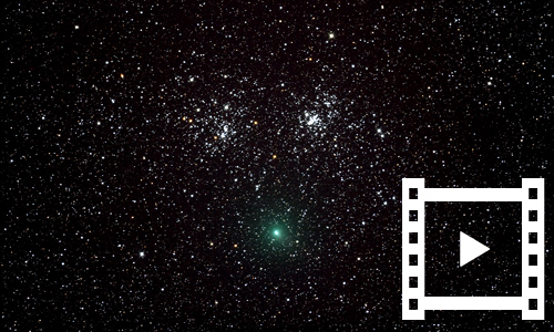 2010年10月8日 20時57分から21時43分に撮影されたハートレー彗星の動き