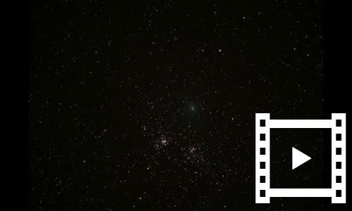 2010年10月8日 21時02分から21時40分に撮影されたハートレー彗星の動き