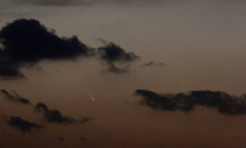 2013年3月13日 18時40分に撮影されたパンスターズ彗星