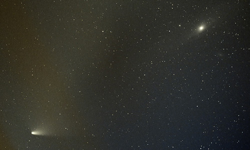 2013年4月2日 19時10分に撮影されたパンスターズ彗星