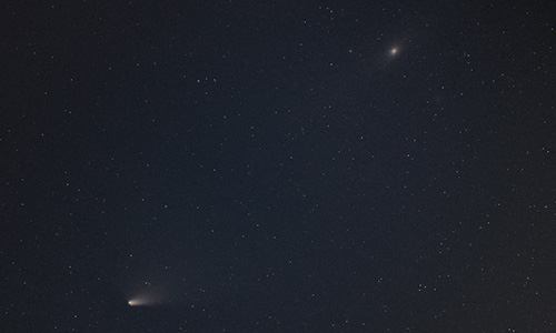 2013年4月3日 4時10分に撮影されたパンスターズ彗星