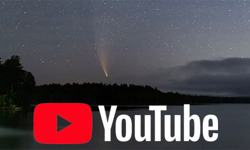 2020年7月18日 00時54分から02時58分に撮影されたネオワイズ彗星
