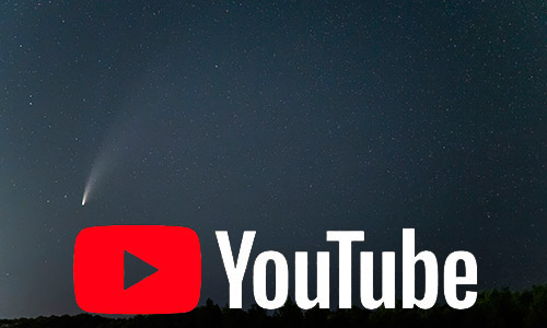 2020年7月18日 21時44分から24時41分に撮影されたネオワイズ彗星の下方通過