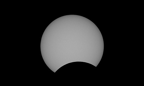 2020年6月21日 16時59分に撮影された部分日食