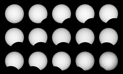 2020年6月21日 16時16分から17時46分に撮影された部分日食