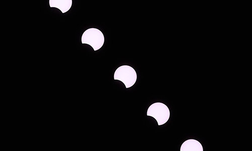 2020年6月21日 16時01分から17時41分に撮影された部分日食