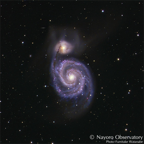 2022年4月23日に撮影されたM51 子持ち銀河