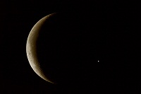 2012年8月14日 3時55分に撮影された現象終了後の月と金星