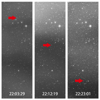 2017年9月22日 22時03分から22時33分に撮影された小惑星探査機 OSIRIS-REx