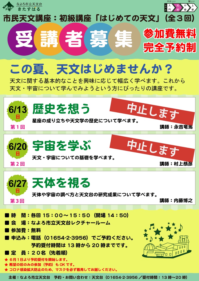 市民天文講座ポスター