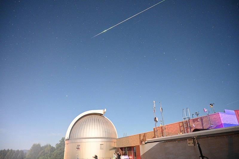 12日のペルセウス座流星群の流星