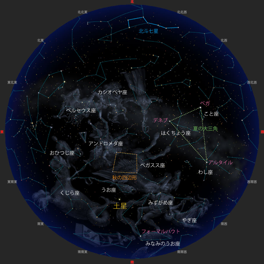 観望会期間中21時ごろの夜空