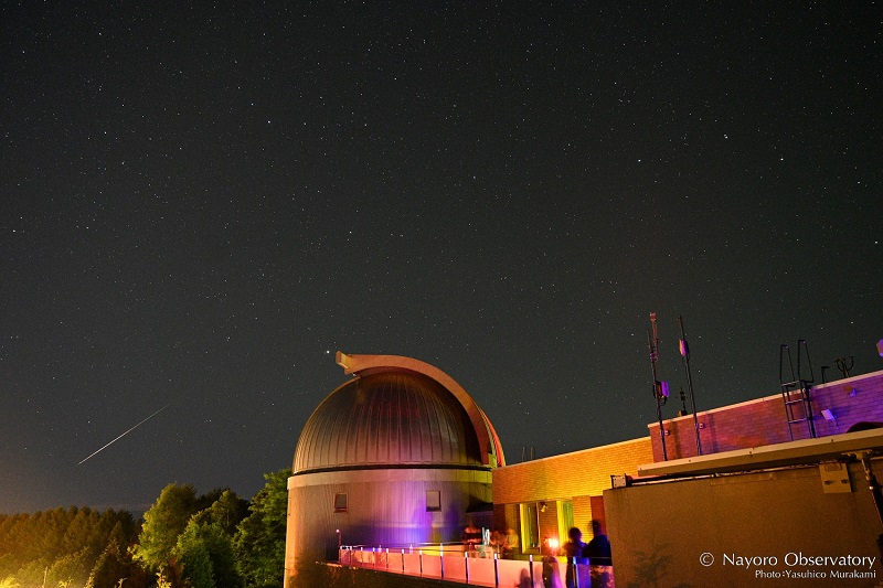 12日のペルセウス座流星群の流星