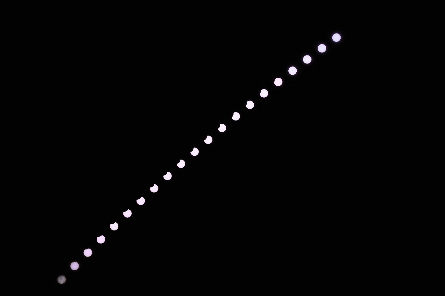 2020年6月21日の名寄での部分日食の写真
